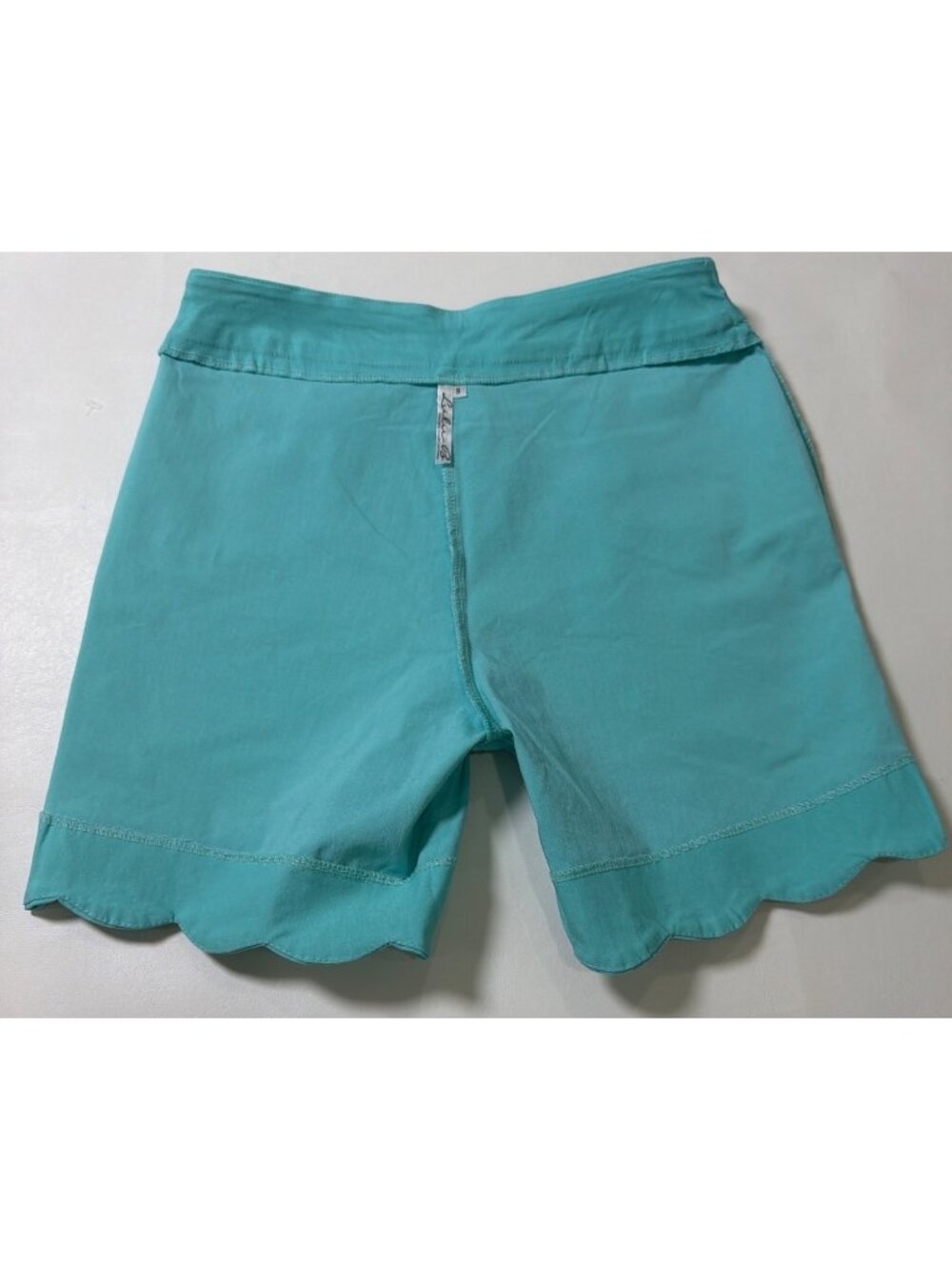 Lulu-B Bangladine Scallop Edge Pull On Beach Shorts - Picture 9 of 9